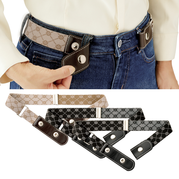 NEWジャカード織りお腹すっきりゴムベルト 菱柄3本組