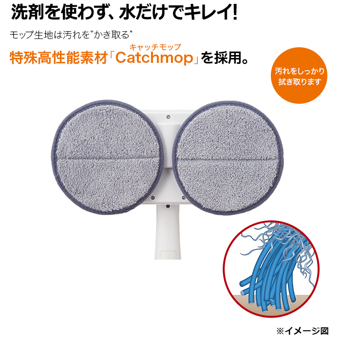 コードレス回転モップクリーナースペアモップパッド