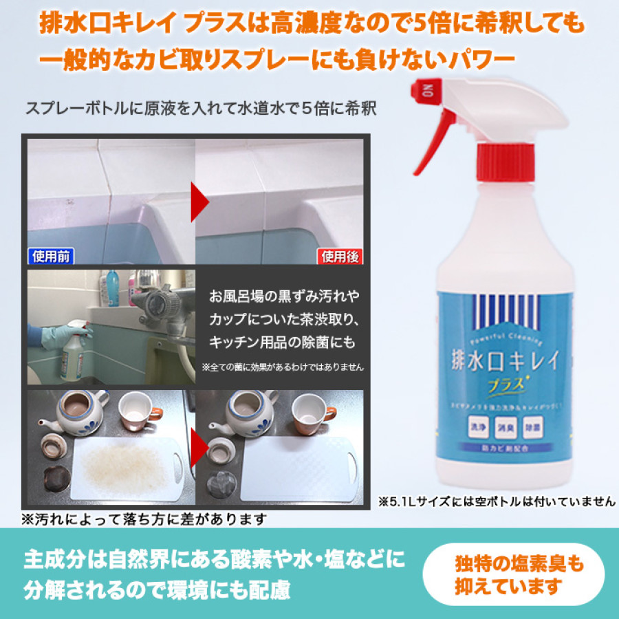 業務用カビ・ヌメリクリーナー【排水口キレイ プラス】