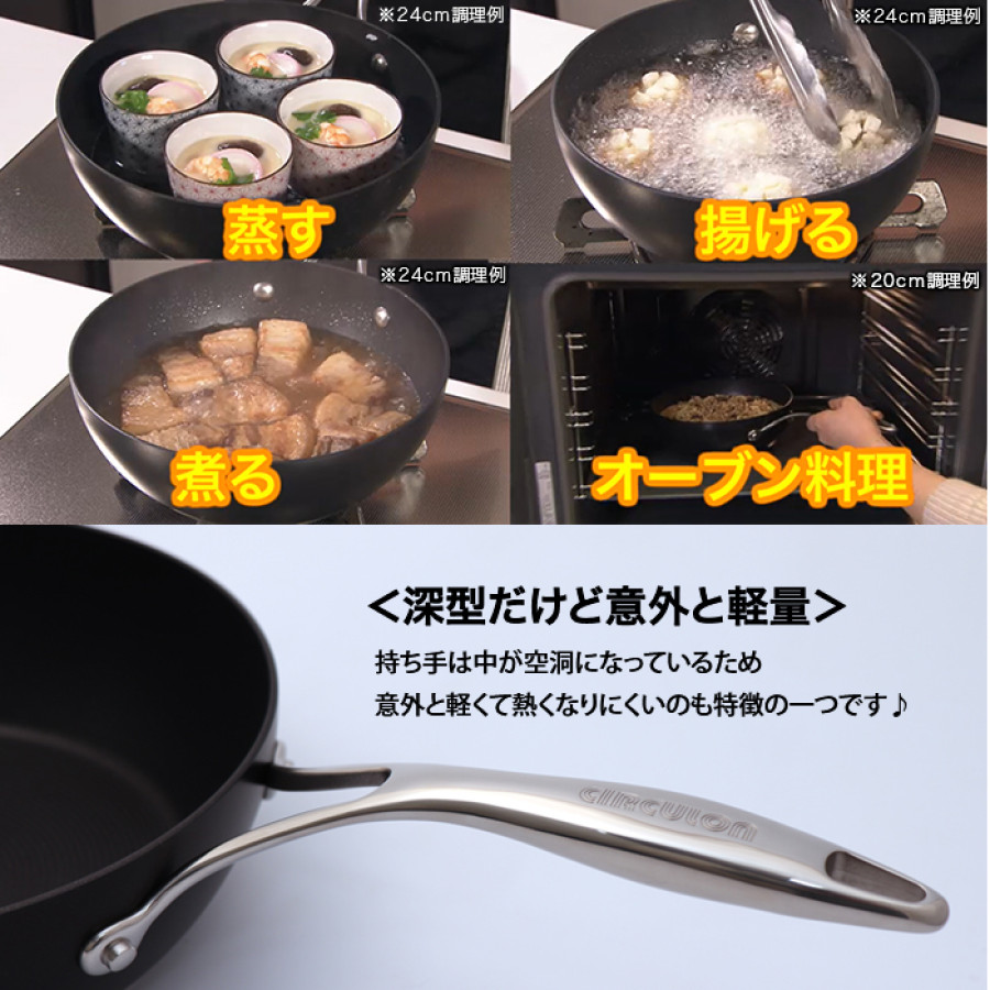 マイヤー サーキュロン フライパンセット 20cm(ガラス蓋付)