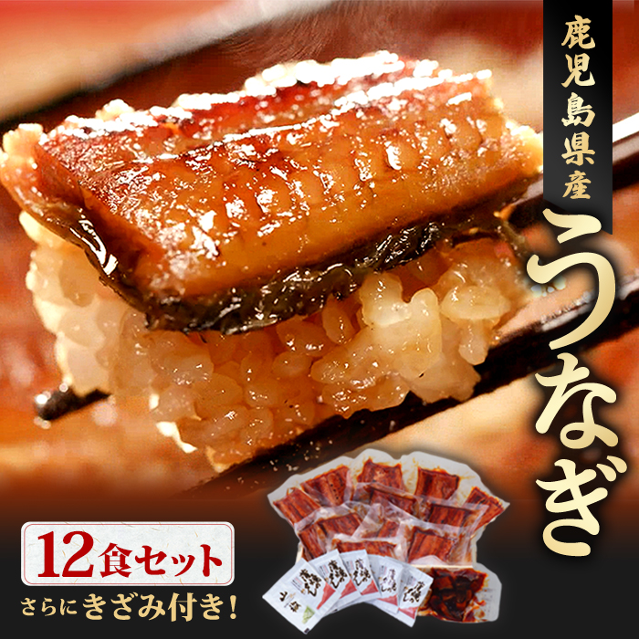 鹿児島県産うなぎ12食セット＆きざみ付き
