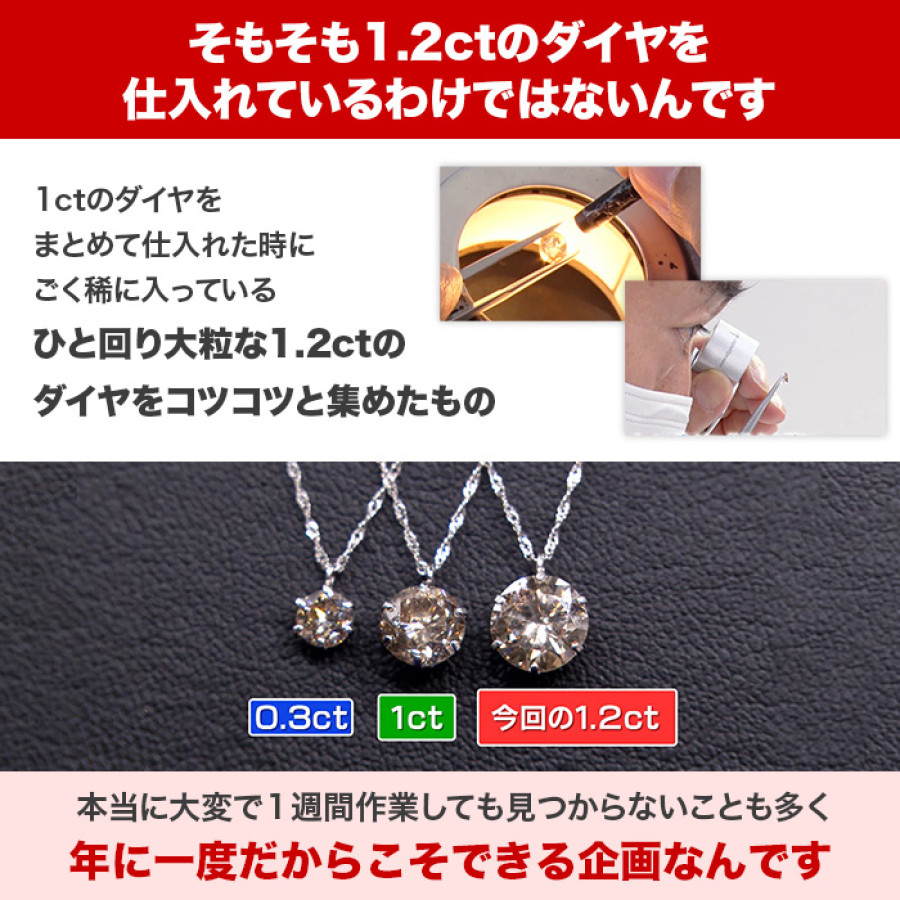 大丸松坂屋外商部 プラチナ1.2ctダイヤモンドペンダント