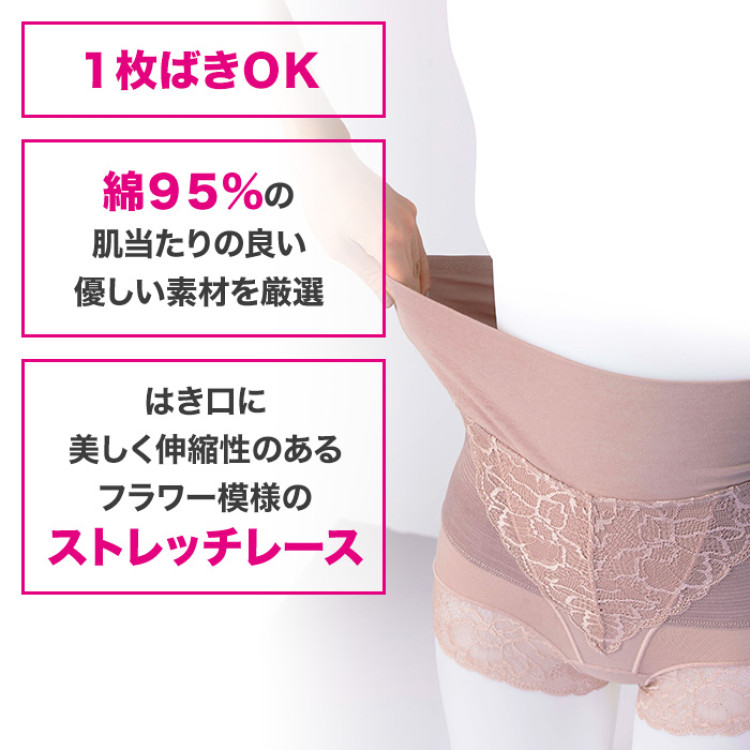 柔ら美人 骨盤ベルト付き 股関節ショーツ 同色同サイズ2枚セット