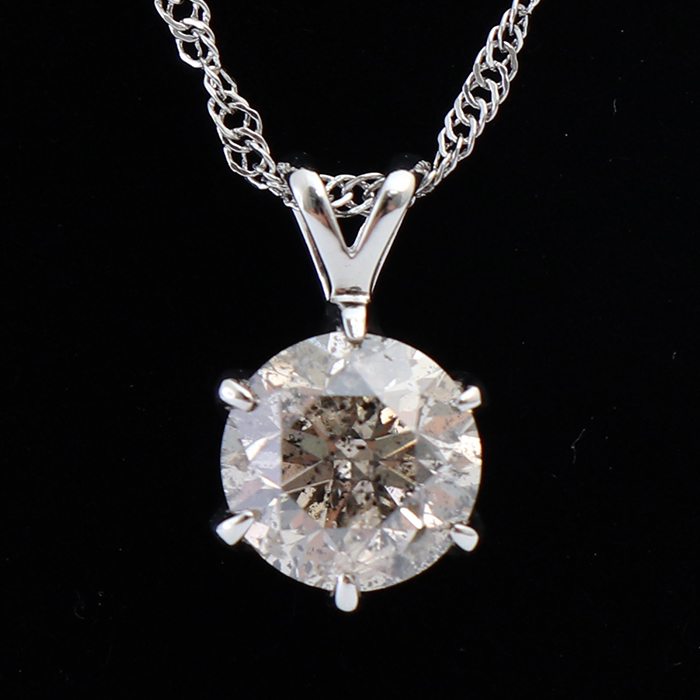 松屋銀座外商部 純プラチナ1.5ctダイヤモンドペンダント