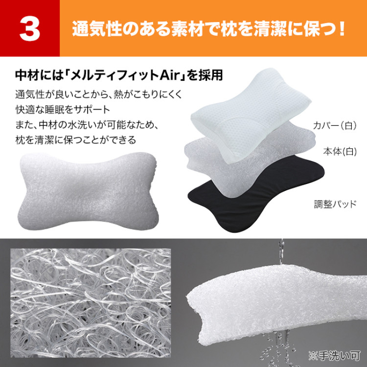 RAKUNA 整体枕 2個セット