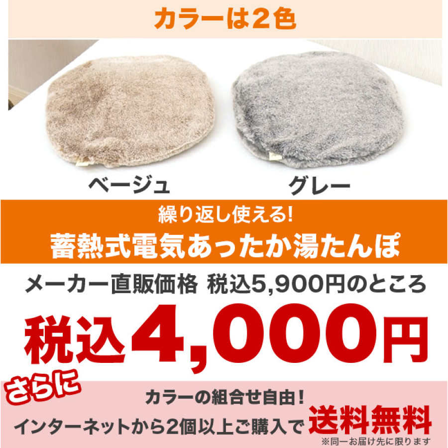 繰り返し使える！蓄熱式電気あったか湯たんぽ
