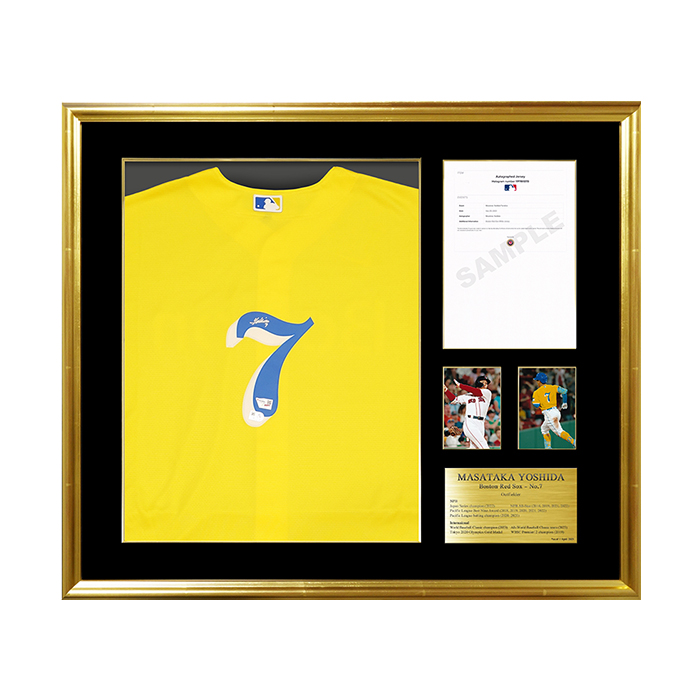 「吉田正尚」直筆サイン入り レッドソックス シティコネクト レプリカユニフォーム 特製フレーム