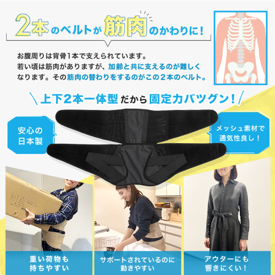 骨盤先生の楽ちん腰ベルト ダブル