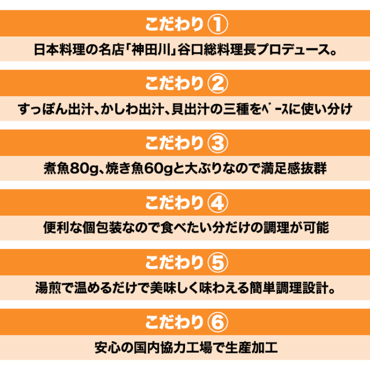 「神田川本店」総料理長 谷口広一監修 煮魚・焼き魚セット 定期便