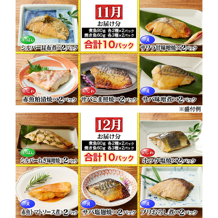 「神田川本店」総料理長 谷口広一監修 煮魚・焼き魚セット 定期便