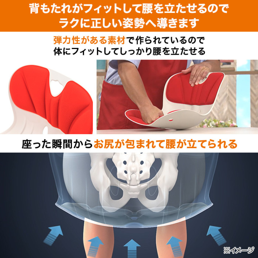 腰ラクサポート カーブルチェア ワイド