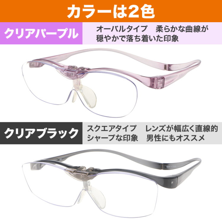 ダブルレンズ！メガネ型ルーペ スワップアイ