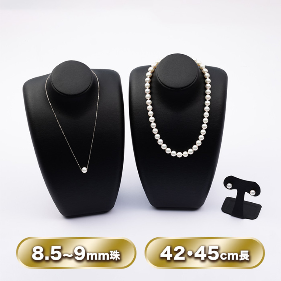 8.5-9mm花珠真珠ネックレスセット