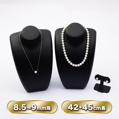 8.5-9mm花珠真珠ネックレスセット