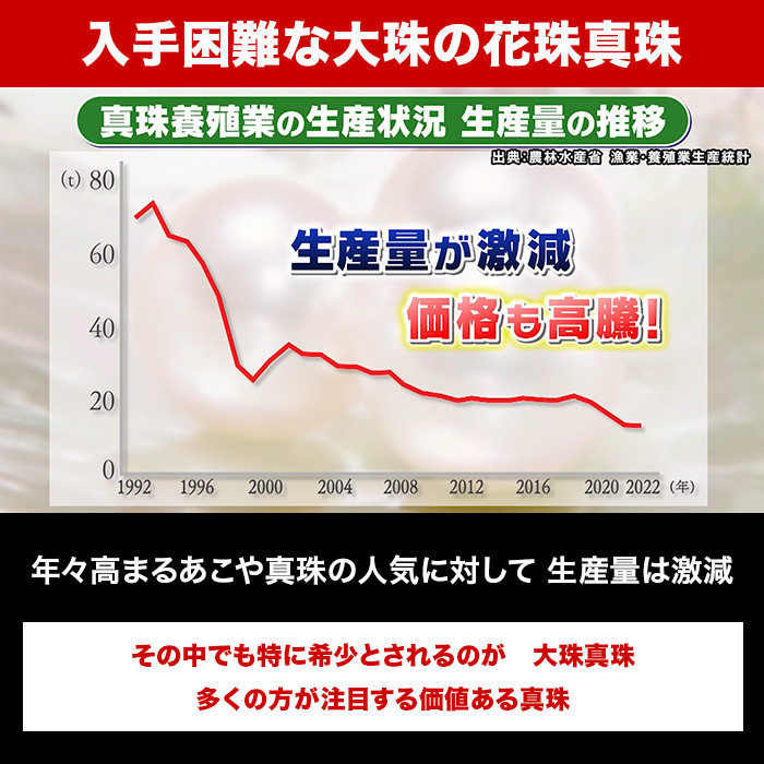 8.5-9mm花珠真珠ネックレスセット