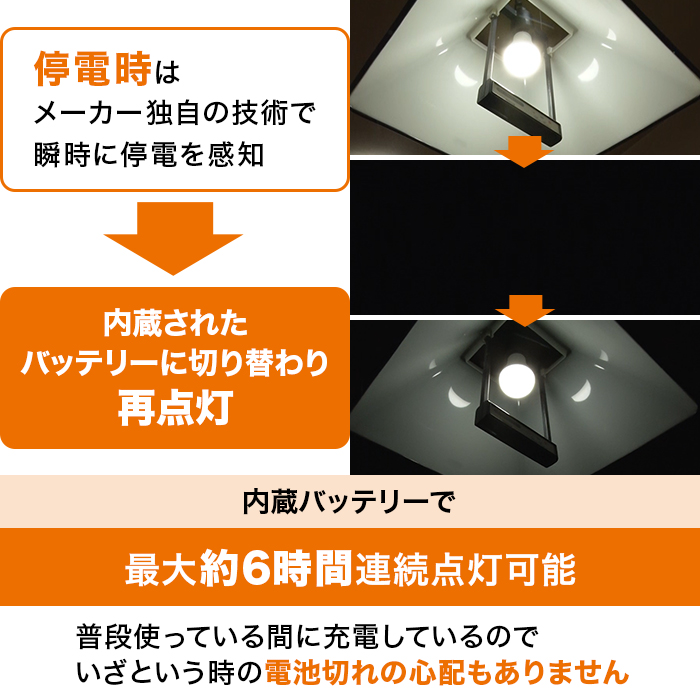 停電しても消えない電球!いつでもランプ ツイタ 2個セット(同色)