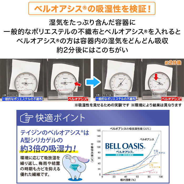 テイジン からっとデオ収納ケース 小2個セット【防ダニ、消臭、抗菌仕様】