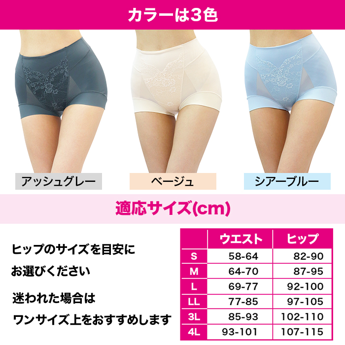 芦屋美整体 シームレス骨盤スリムショーツエアリー 4L
