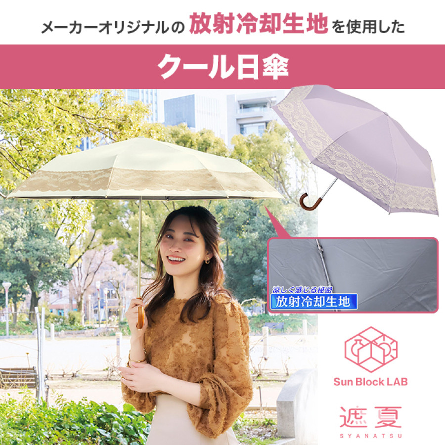 サンブロックラボ 遮夏クール日傘 レースタイプ