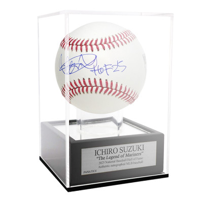 イチロー直筆サイン入りMLB公式試合球 ディスプレイケース入り(”HOF25”添書き入り)
