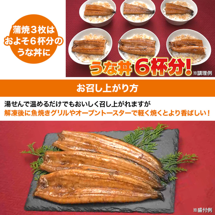 四万十うなぎ蒲焼 3枚セット