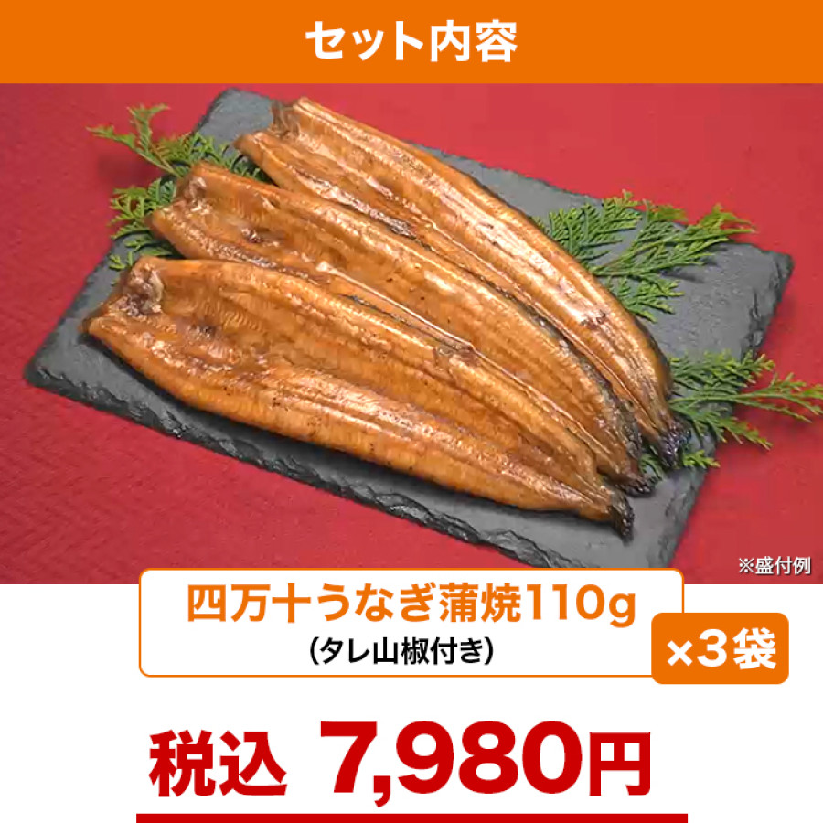 四万十うなぎ蒲焼 3枚セット