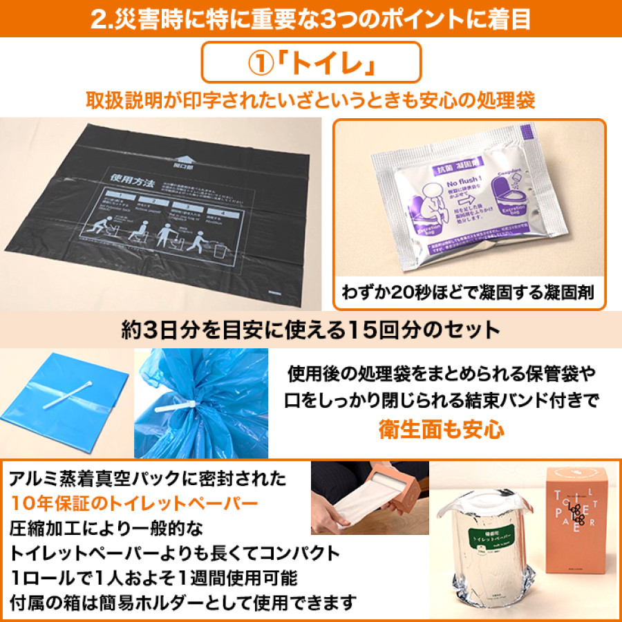 防災先進県・高知発！女性防災士厳選！小さく畳める防災セット 女性用