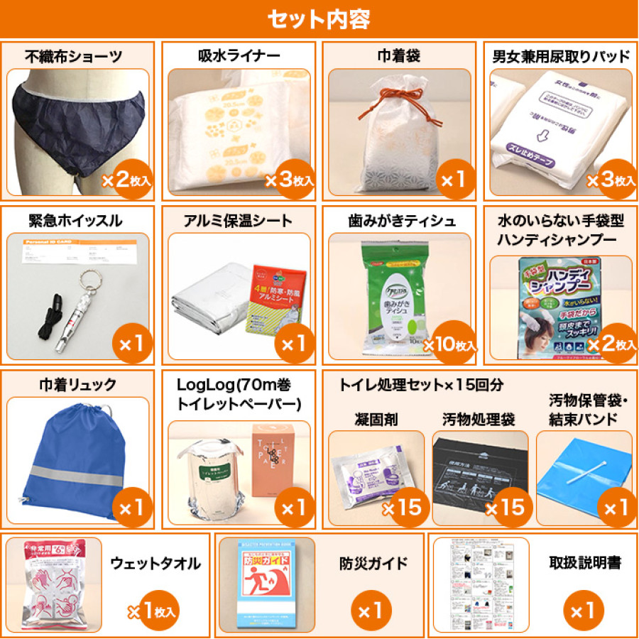 防災先進県・高知発！女性防災士厳選！小さく畳める防災セット 女性用