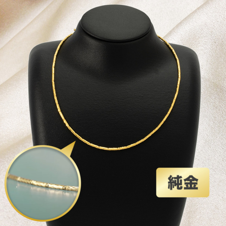 純金磁気ネックレス