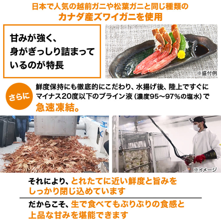 築地蟹商 大ぶり生ズワイ(むき身)500g