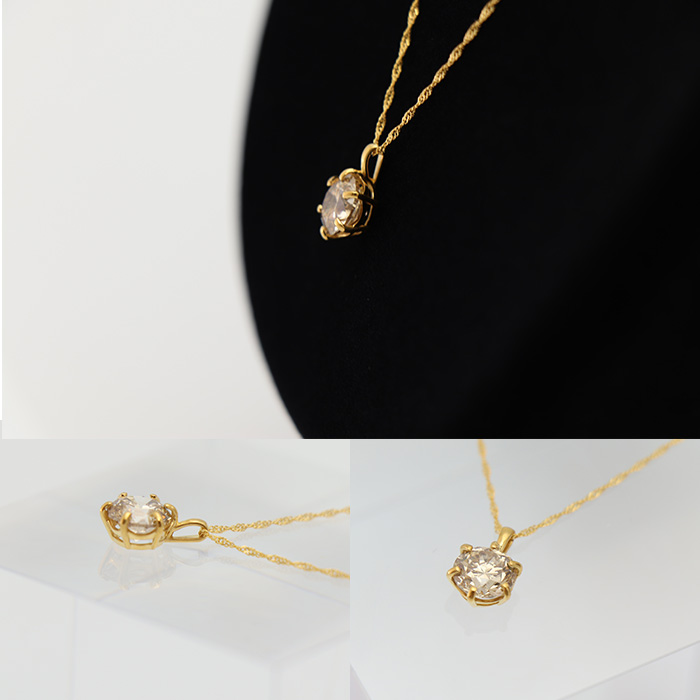 大丸松坂屋外商部 純金1.5ctダイヤモンドペンダントセット