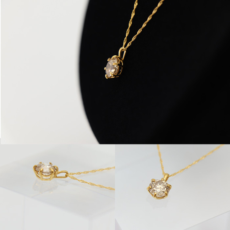 大丸松坂屋外商部 純金1.5ctダイヤモンドペンダントセット