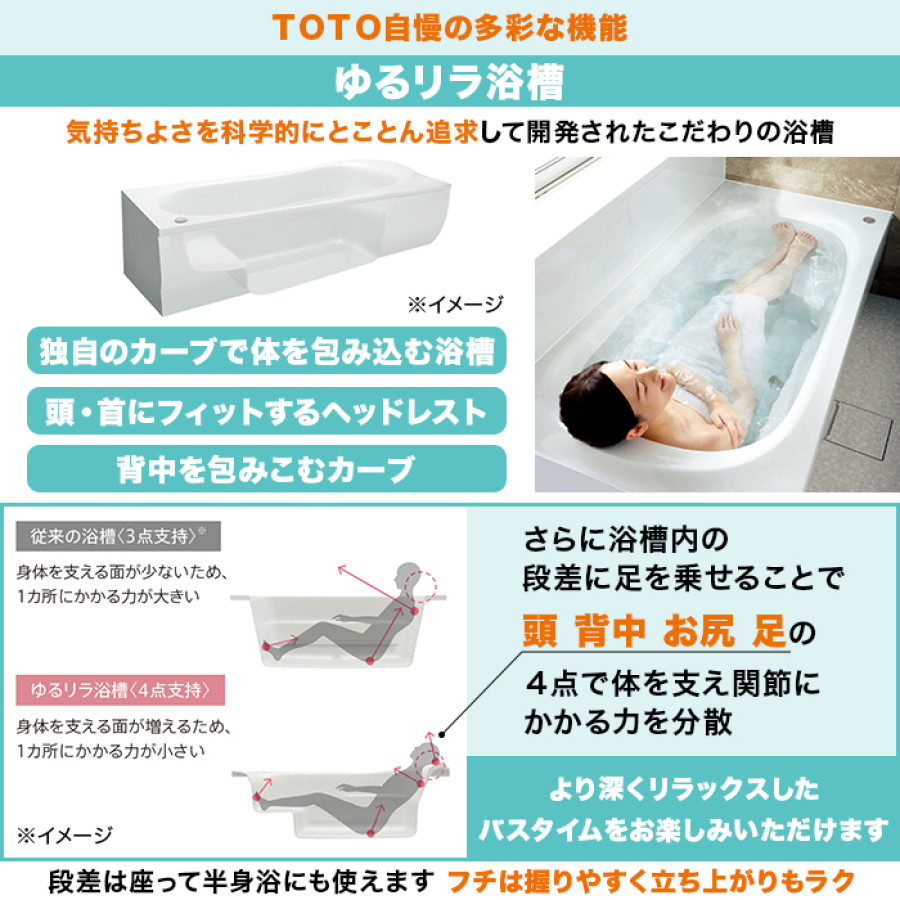 お風呂リフォーム TOTO サザナ 戸建用1坪タイプ(1616サイズ)