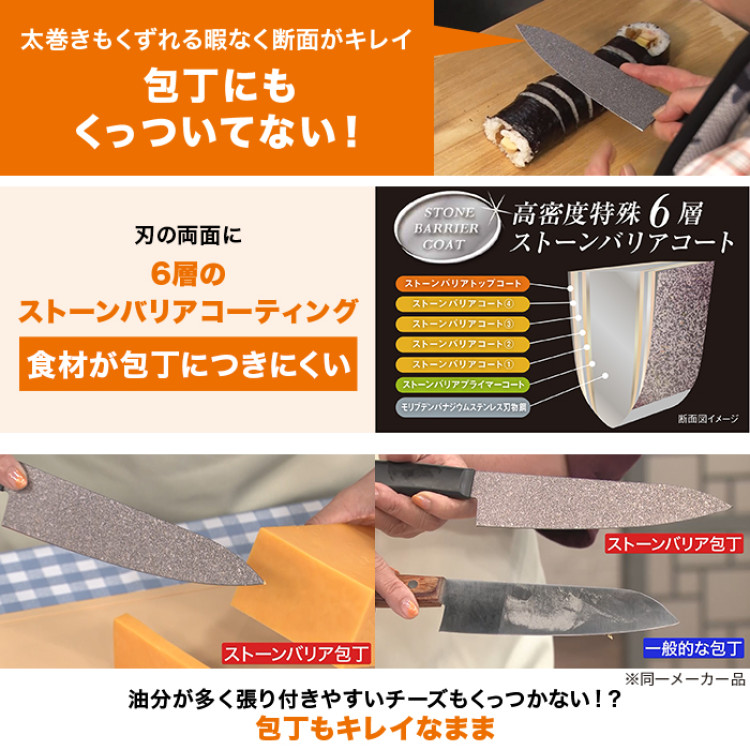 ストーンバリア包丁 ライトタイプ(シャープナー付き)