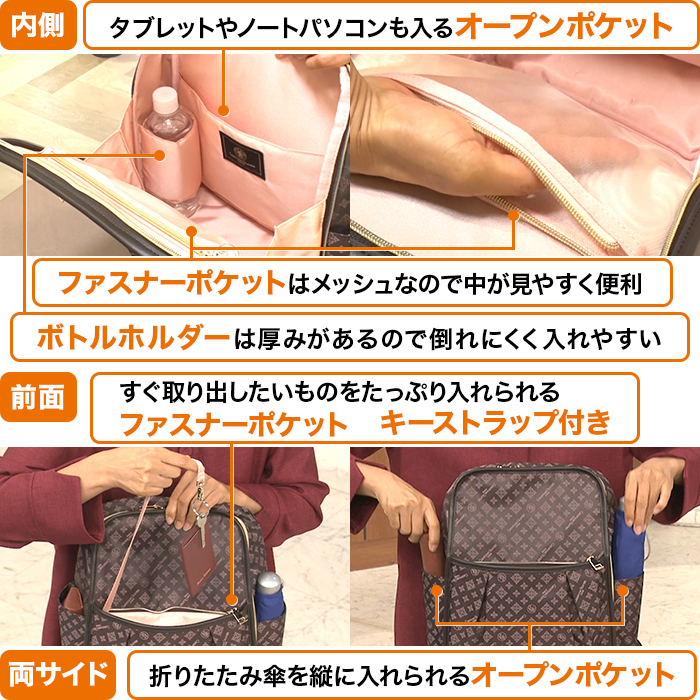 クリスチャン・オリビエ ラウンドスクエアリュック＆ショルダーバッグ2点セット