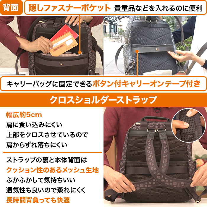 クリスチャン・オリビエ ラウンドスクエアリュック＆ショルダーバッグ2点セット