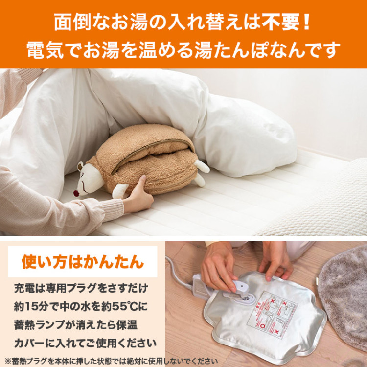 繰り返し使える！蓄熱式電気あったか湯たんぽ＆フットウォーマーセット