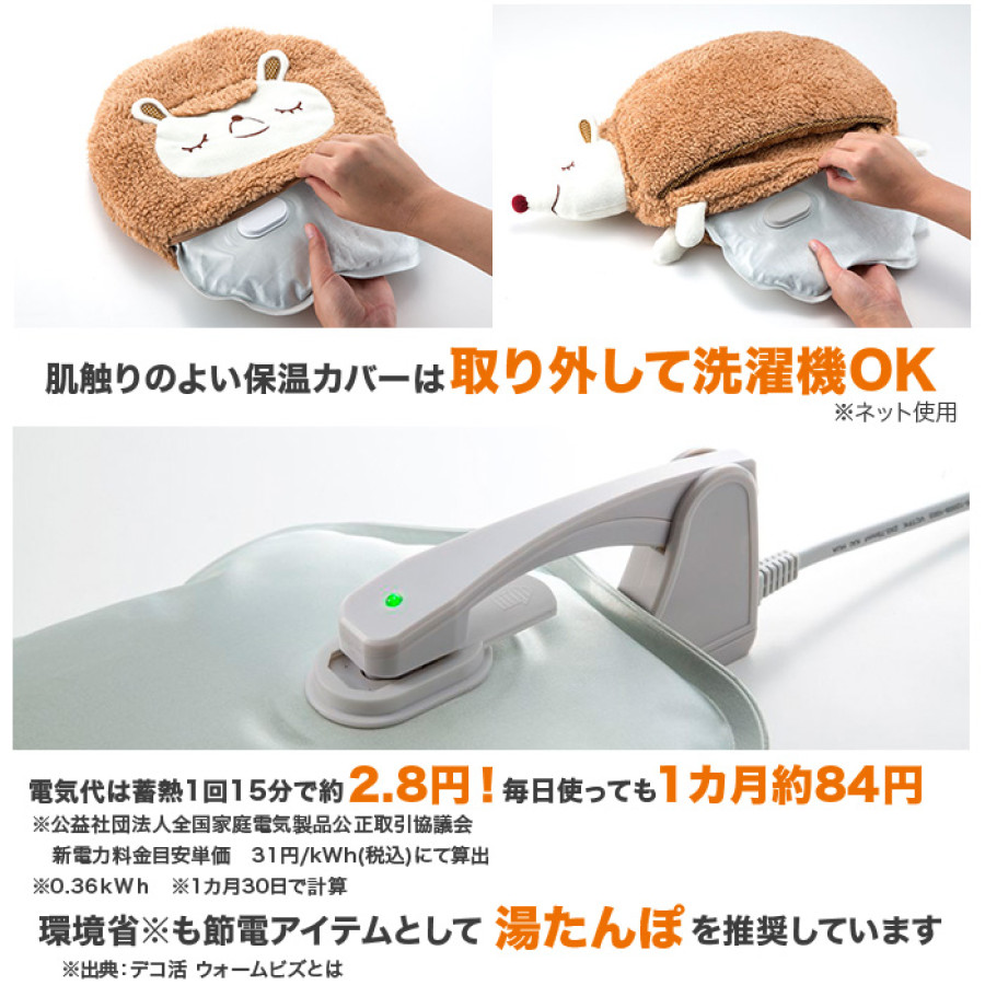 繰り返し使える！蓄熱式電気あったか湯たんぽ＆フットウォーマーセット