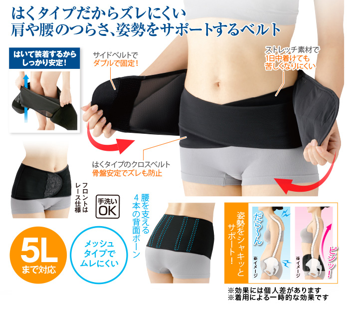 体幹サポート X腰ベルト
