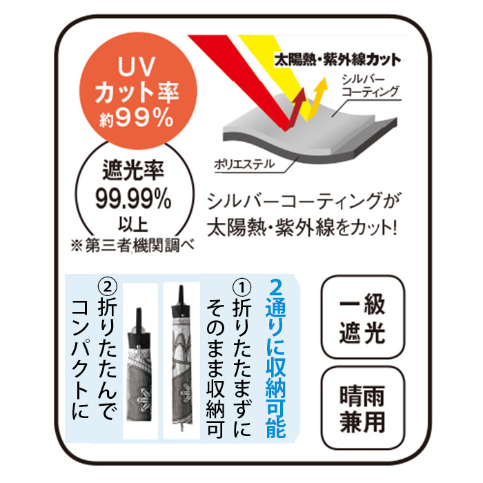 遮光・涼感 コンパクト日傘