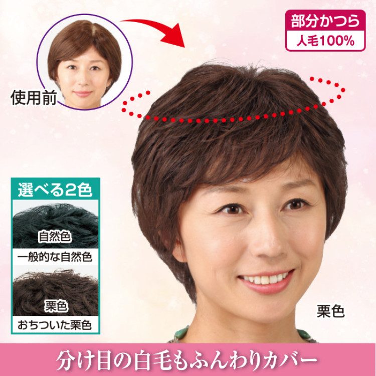 人毛100% ボリュームアップピース