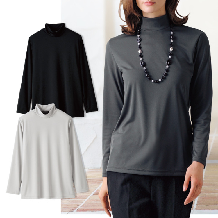 eclaTstyle(R) 椿オイル加工うるおいプルオーバー