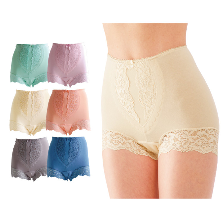 シルエットすっきりレースショーツ6色組(同サイズ)M・L