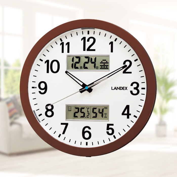 温湿度計付き 多機能掛け時計