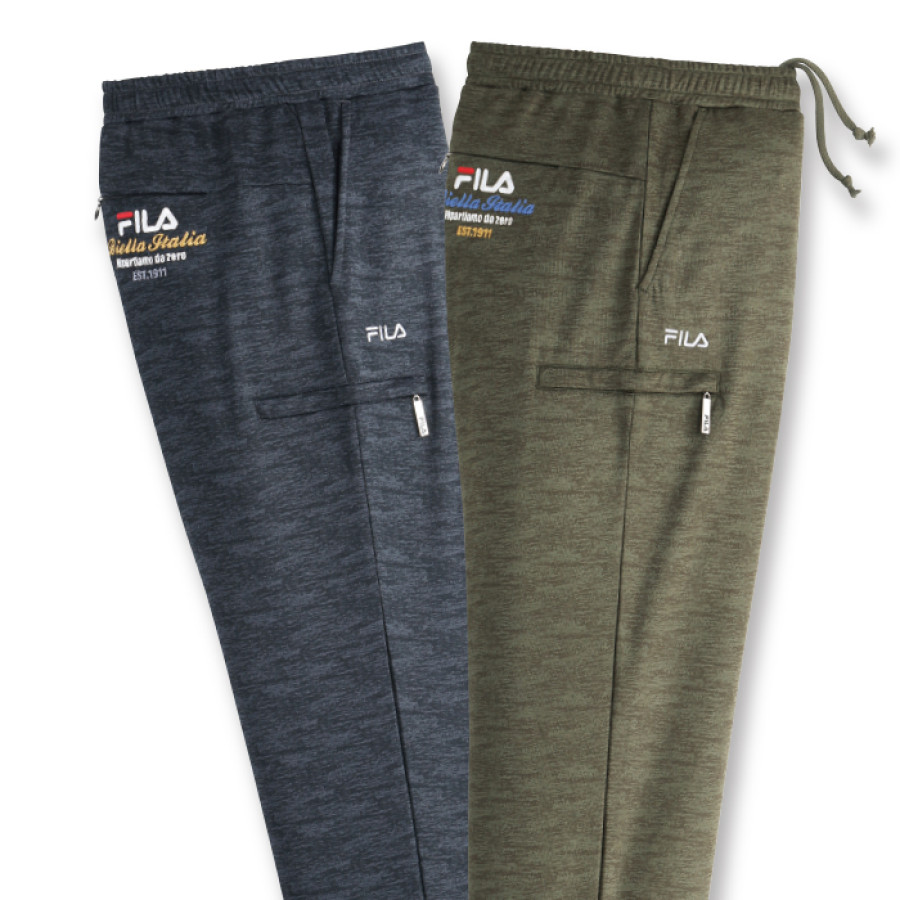 ＜FILA＞ファスナーポケット付ジャージパンツ2色組(同サイズ)