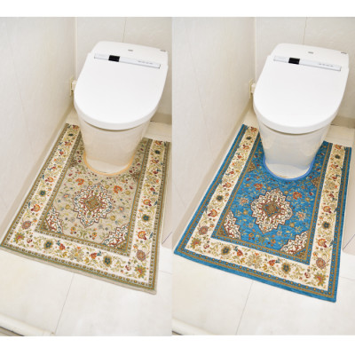 イタリア製ジャカード織トイレマット ＜イスタ＞ 65×90cm
