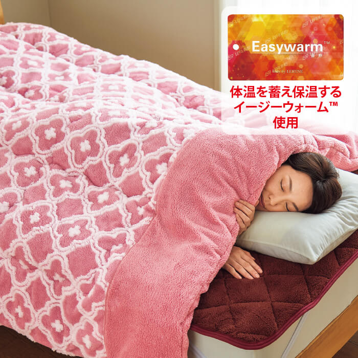 洗えるふわふわ毛布の暖か掛けふとん シングル2色組