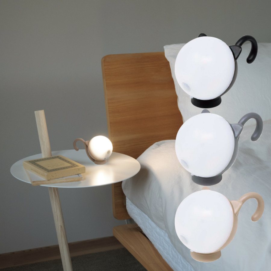 充電式センサーライト まんまるねこちゃん