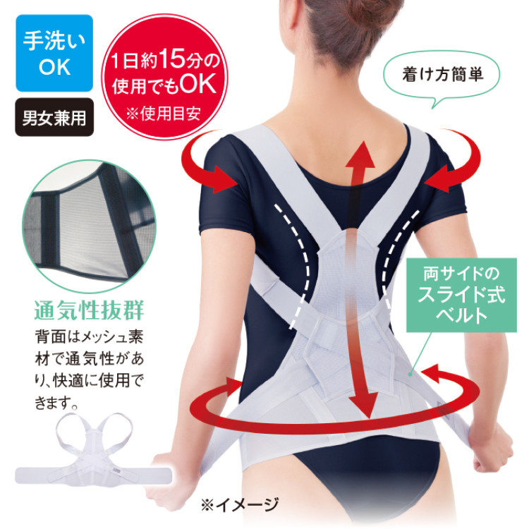 お医者さんの(R)がっちり背すじベルト