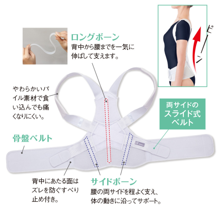 お医者さんの(R)がっちり背すじベルト